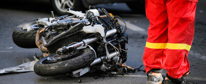 Motorbike crashed image