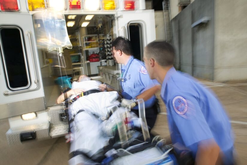 Photo of ambulance personnel